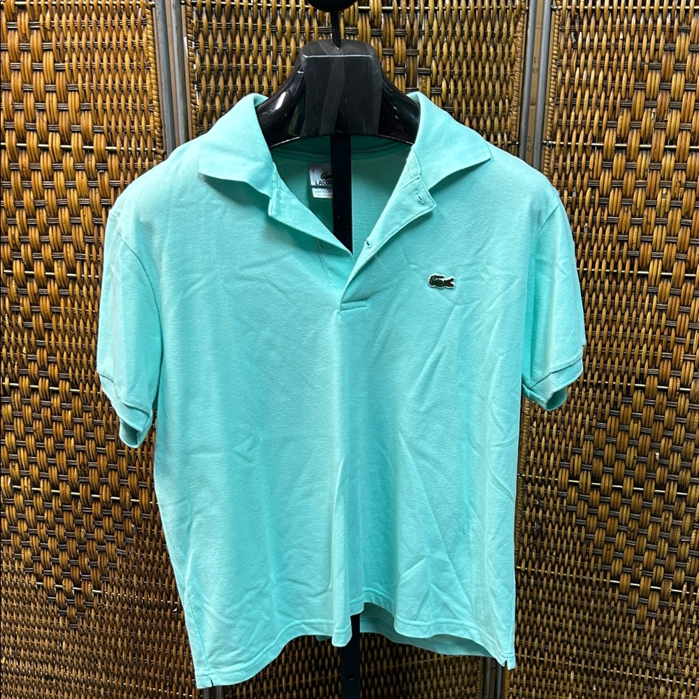 1641 Lacoste Men's Aqua Polo Shirt Size 5 Large?